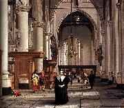 Cornelis de Man Interior of the Laurenskerk in Rotterdam oil on canvas